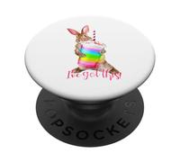 Ive Got This Cute Bunny Rainbow Milkshake Drink Motivation PopSockets PopGrip Adhésif