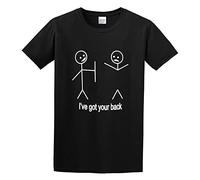 I've Got Your Back Funny Stick Figure O-Neck 100% Cotton Short Sleeve Unisex T-Shirt XXL