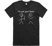 I've Got Your Back Funny T-Shirt for Men Novelty Gift Idea Cotton Shirt Crew Neck Unisex Short Sleeve T-Shirt M