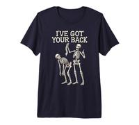 I've Got Your Back Squelette drôle Anatomie Halloween T-Shirt Haut de Gamme