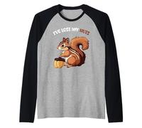 I've Lost My Nuts Funny Squirrel Vasectomy Hilarious Meme Manche Raglan