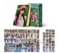 IVE Lot de 60 cartes photo + 32 autocollants 92 cartes postales laser « DIVE » Wonyoung Yujin Leeseo LIZ Gaeul Rei (scout)