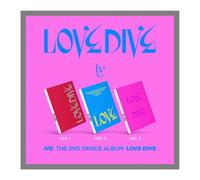 IVE LOVE DIVE 2nd Single Album Ver.1 CD+96p PhotoBook+1p PhotoCard+Heart Hologram Card+Tracking Sealed