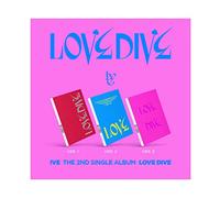 IVE Love Dive Lot de 2ème album photo + cartes photo supplémentaires Édition limitée K-pop Sealed Starship (Random ver, CD Only, No Poster)