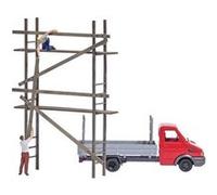Iveco Camion de transport Daly avec échafaudage et 2 bâtisseurs déchafaudage H0 Busch 7901 G