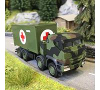 Iveco Trakkeri avec conteneur de la Croix-rouge - HERPA 747219 - HO 1/87