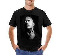 IVELLDAY Dwayne-Johnson-T-Shirt-Customized-t-Shirts-t-Shirt-Man-Oversized-t-Shirt-Graphics-t-Shirt Black M