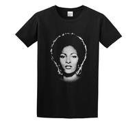 IVELLDAY Pam Grier Jackie Brown Funny T Shirts for Men Adult Medium Black L
