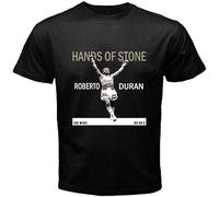 IVELLDAY Roberto Duran Hands of Stone Boxing Legend Men's T-Shirt Black XL