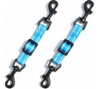 IVIA PET Lot de 2 clips de sécurité pour collier de chien avec fermoirs à double extrémité | Clip de secours réglable pour harnais et colliers de chien, pour l'entraînement pour la marche, la course