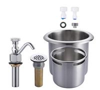 iVIGA Ensemble de robinet et bol de puits à fosse : robinet d'évier de comptoir de bar, outil de lavage alimentaire commercial en laiton avec tour de débit de 0,4 GPM et bol pour laver le café et la