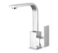 iVIGA Robinet de cuisine haute pression en acier inoxydable, pivotant à 360°, mitigeur d'évier, mitigeur, chromé (Chrom)
