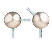 Ivilon Connecteur d'angle pour tringle à rideau de baie vitrée - Pour tringles de 1,6 à 3,8 cm - Nickel brossé