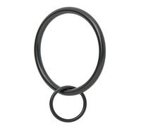 Ivilon Draperie Œillet Anneaux de Rideaux - 5,1 cm Bague Passant pour Crochet épingles, Lot de 14 Art déco Noir