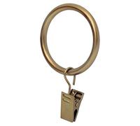 Ivilon Lot de 14 Anneaux à Clipser pour Rideaux Doré Chaud 4,2 m