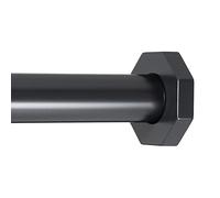 Ivilon Tringle à rideau - Tringle de tension hexagonale - Pour fenêtre ou douche - 61 à 91 cm - Noir