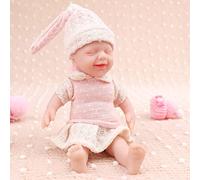 IVITA Poupée Reborn Bébé Nouveau-né Véritable Mini Tout Corps en Silicone Fille Douce Poupée Bébé Fait à la Main