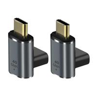IVIVTOR Adaptateur USB C Magnétique - Lot De 2 140W Magnetic USB-C Stéréoscopique 40gb/s 24 Broches Adapter Compatible avec Les Ordinateurs Portables Tablettes Téléphones