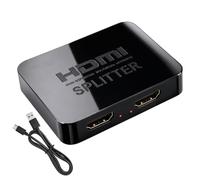 IVIVTOR HDMI Splitter 1 in 2 Out - 4K Répartiteur hdmi 1 entrée 2 Sorties pour TV Moniteur Prise en Charge 4K@30Hz 1080P@60Hz 3D 1 Input 2 outputs Idéal pour Bureau à Domicile Jeux présentations