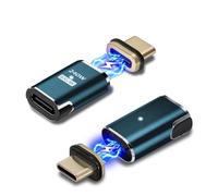 IVIVTOR Lot de 2 adaptateurs magnétiques USB C - 240 W - 24 broches - Connecteur magnétique de type C - 80 Gbit/s - Charge rapide et transfert de données - Pour ordinateur portable, tablette