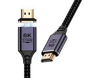 IVIVTOR magnétique Cable HDMI 8K - 4K@120Hz Câble hdmi 2.1 1m Magnetic Haute Vitesse Compatible avec Les appareils dotés d'interface HDMI 2.1/2.0/1.4