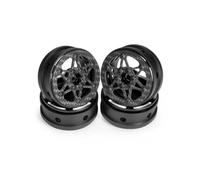 IVLAZLRG 4pcs 1,9 Pouce de Roues en Fibre de Carbone Rims compatibles avec 1/10 rc Crawler RR10 tf2 élément gmade r1 triche(4PCS A)