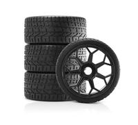 IVLAZLRG 4pcs 2,9 Pouces RC Pneus de 3,94 Pouces avec des Roues en nid d'abeille compatibles avec l'infraction de Crime 6s(Black)