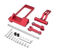 IVLAZLRG III Bat Servo Mount avec Simulation de Direction hydraulique Compatible avec 1 10 échelle Crawler 3 AR45F Châssis d'essieu portale pour la Voiture télécommandée(Red)