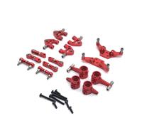IVLAZLRG Mise à Niveau de Mise à Niveau du métal Swing Breering Cup de Direction Lien de Direction Mot de Choc Compatible avec Le 1/28 284131 K969 K979 K989 K999 P929 P939 RC(Red)