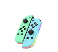 IVLAZLRG Moteurs de Vibration à Effet d'éclairage RVB coloré et contrôleur de Jeu de Jeu à Six Gyroscope Joystick Compatible avec Switch(Green)