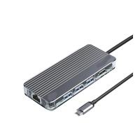 IVLAZLRG ORICO 11-en-1 USB C Station d'accueil de Type C à 4K30Hz Adaptateur HDMI PD100W SD TF USB 3.0 Hub Compatible avec Divers appareils(8-in-1)