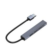 IVLAZLRG ORICO Aluminium Type C USB 3.0 Hub 4 Port Multi Splitter avec Lecteur de Carte SD PD60W TF et OTG pour Les Accessoires PC compatibles(USB A Stripe USB3.0)