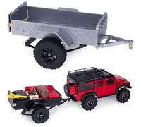 IVLAZLRG Trailer AMK 360G en Aluminium RC pour 1/18 1/24 Crawlers Compatible avec Divers modèles, y Compris SCX24 AX24 Bronco K10 F150 en Couleur Rouge(Dark Grey)