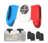 IVLAZLRG Ventilateur de Refroidissement de la Manche de Jeu réglable pour Les téléphones Android avec Un dissipateur Thermique et des Commandes de déclenchement L1 R1(Red with Triggers)