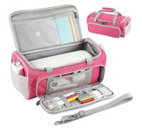 IVODEELA Sac de transport compatible avec Cricut Joy Xtra Smart trancheuse et accessoires, étui portable pour stylos de bricolage et ensemble d’outils de base, Rose rouge., 35 x 16 x 15 cm
