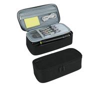 IVODZKFV Trousse à crayons grande taille avec 5 compartiments, trousse spacieuse pour adolescent, pratique pour garçons, fonctionnelle, unisexe, noire