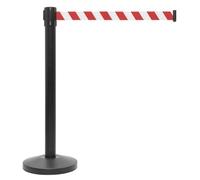 IVOL Poteau de barrière avec cordon de serrage, simple, rouge et blanc