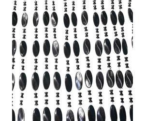 IVOL Rideau de porte - Rideau anti-mouches en perles - 90 x 220 cm (Noé, noir)