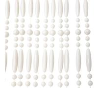 IVOL Rideau de porte - Rideau anti-mouches en perles - 90 x 220 cm (Robin, blanc)
