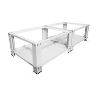 IVOL Support pour machine à laver ou sèche-linge en acier blanc - Charge maximale : 150 kg (double sans tiroir)