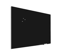 IVOL Tableau en verre design de qualité supérieure - Tableau magnétique et inscriptible avec montage caché - Tableau magnétique (90 x 120 cm, noir)
