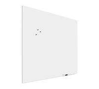 IVOL Tableau magnétique en verre design de qualité supérieure - Tableau magnétique et inscriptible - Avec montage caché - 100 x 100 cm - Blanc