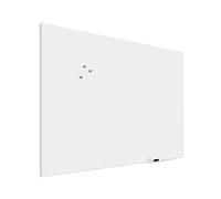 IVOL Tableau magnétique en verre design de qualité supérieure - Tableau magnétique et inscriptible - Avec montage caché - 90 x 120 cm - Blanc