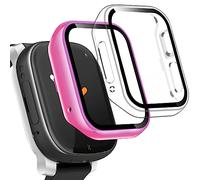 ivoler 2 Pièces Dur PC Coque avec Protection écran en Verre Trempé pour Xplora X6 Play, Couverture Complète Étui de Protection Anti-Rayures Bumper Housse (Transparent + Rose)