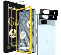 ivoler 2 Pièces Film Protection écran en Verre Trempé pour Google Pixel 7A avec 2 Pièces Caméra Arrière Protecteur, Outil d'Installation Facile, 9H Dureté, Anti-Rayures, Sans Bulles