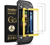 ivoler 2 pièces Verre Trempé pour Valve Steam Deck/Steam Deck OLED, avec Kit Installation Offert, Film de Protection d’écran en Verre Trempé - Anti Rayures, Dureté 9H Glass,sans Bulles