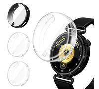ivoler 3 Pièces Coque avec Protection Écran pour Huawei Watch GT 6 41mm, Étui de Protecteur Complète en TPU Souple Mince Antichoc Anti-Rayures Housse (2 Transparent + 1 Noir)