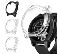 ivoler 3 Pièces Coque Dur HD Clair pour Garmin Instinct 2S 40mm, Ultra Mince Étui de Protection Antichoc, Anti-Rayures Rigide PC Bumper Housse Case (2 Transparent + 1 Noir)