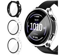 ivoler 3 Pièces Coque Dur PC pour Garmin Venu 4 41mm, Couverture Complète Protection écran en Verre Trempé Étui de Protection Antichoc Mince Anti-Rayures Bumper Housse (2 Transparent + 1 Noir)