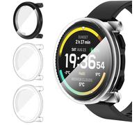 ivoler 3 Pièces Coque Dur PC pour Suunto Vertical 2, Couverture Complète Protection écran en Verre Trempé Étui de Protection Antichoc Mince Anti-Rayures Bumper Housse (2 Transparent + 1 Noir)